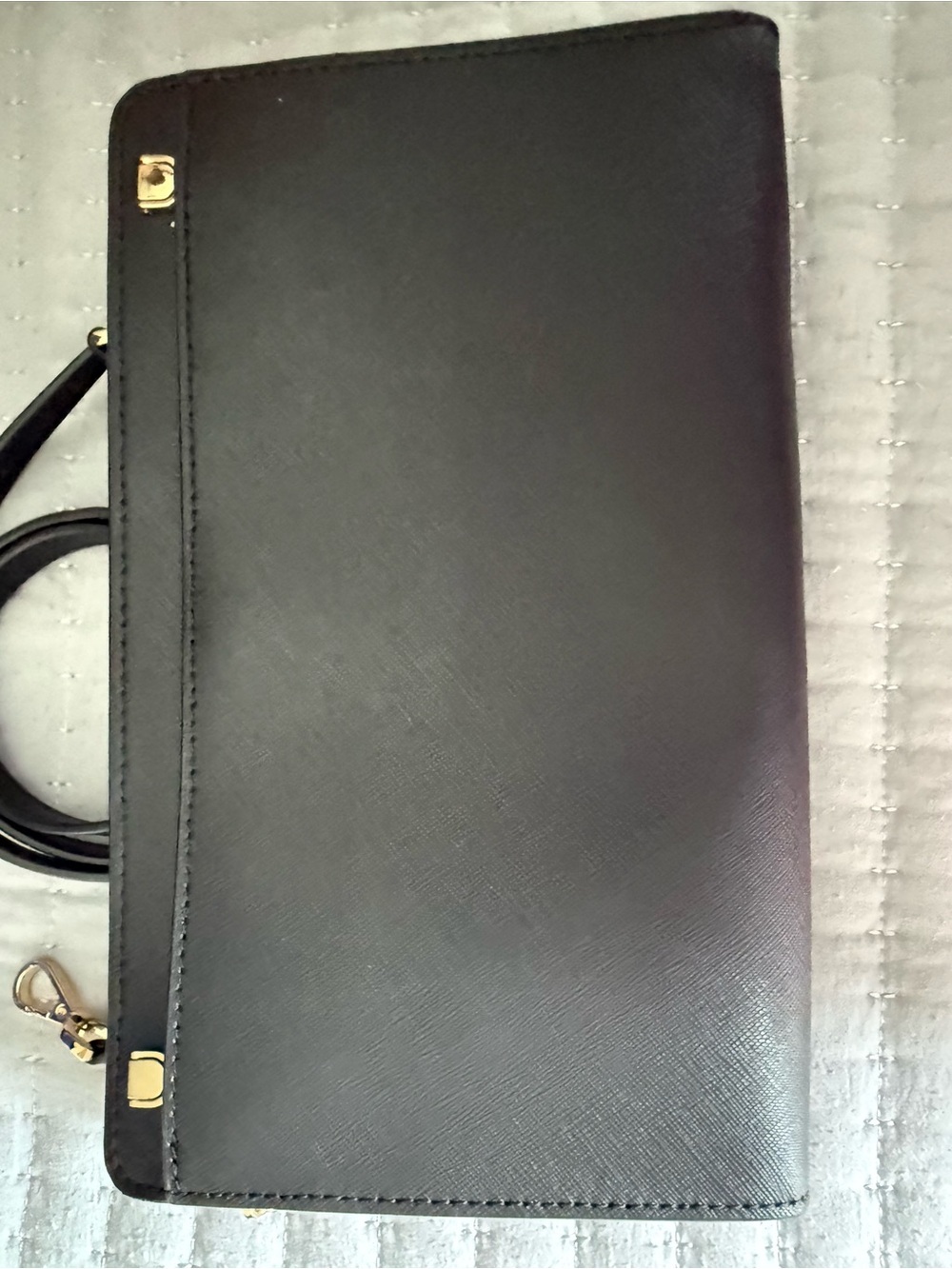 Michael Kors Black Quilted Zip-Top crossbody/clutch - Picture 8 of 15